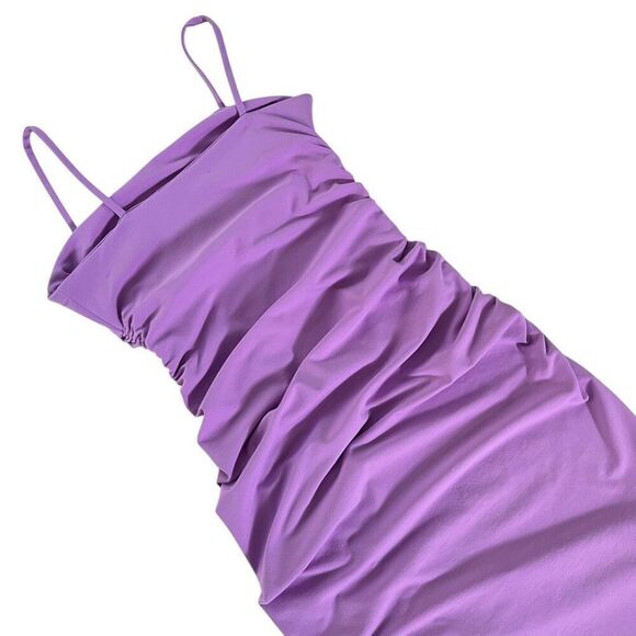 Susana Monaco Ruched Slit Maxi Dress in Violet‎ - Picture 9 of 12